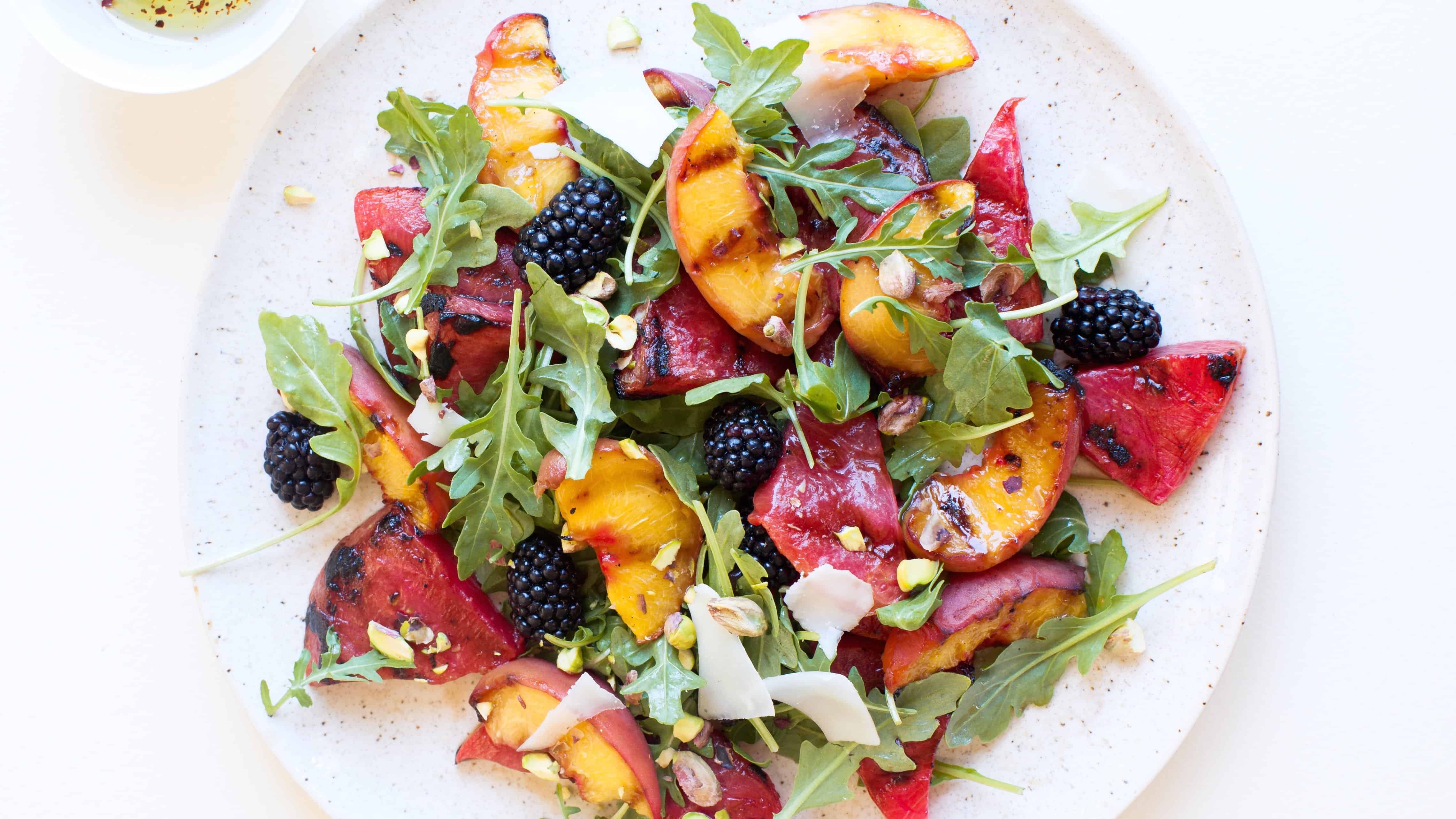 Grilled Peach and Watermelon Salad - Patricia Bannan, MS, RDN