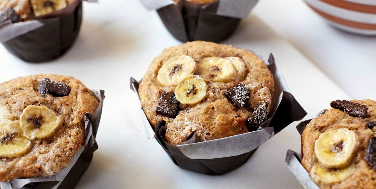 Banana Chocolate Chunk Muffins - Patricia Bannan, MS, RDN