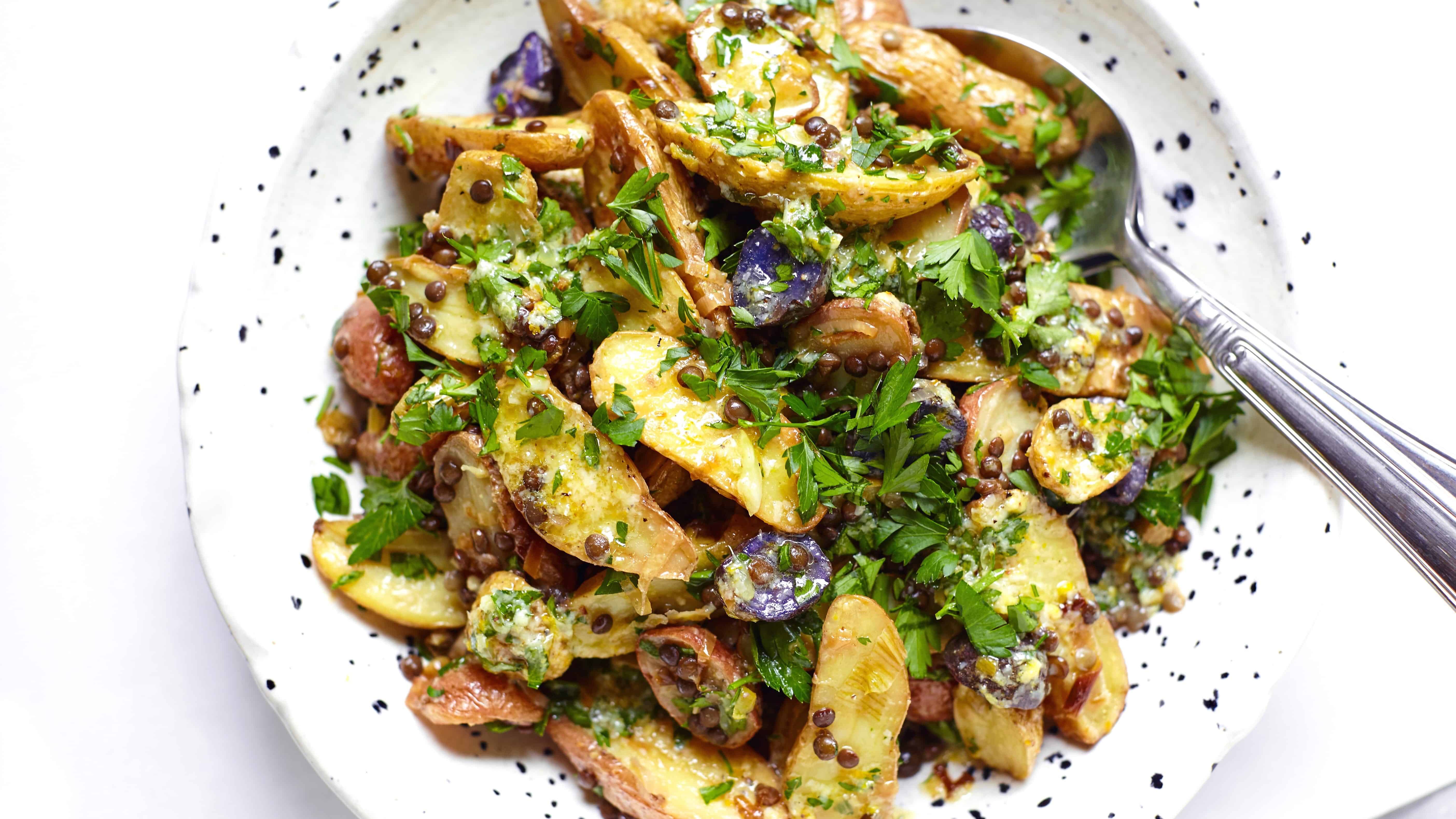 Potato, Leek, and Lentil Salad with Citrus and Herbs - Patricia Bannan, MS, RDN