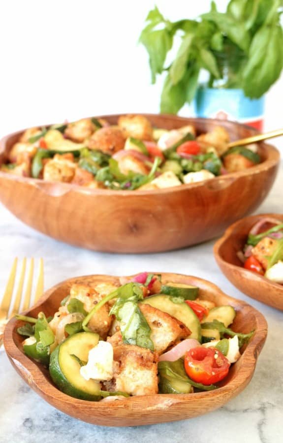 roasted summer vegetable panzanella