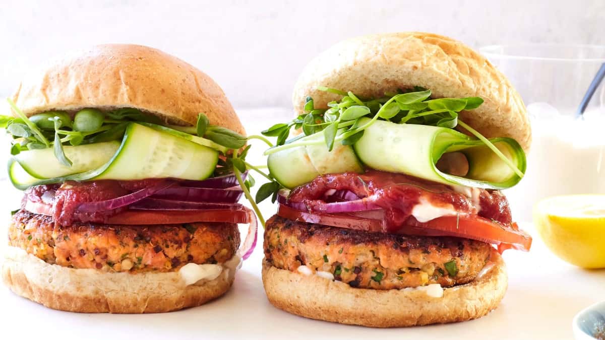 salmon burger
