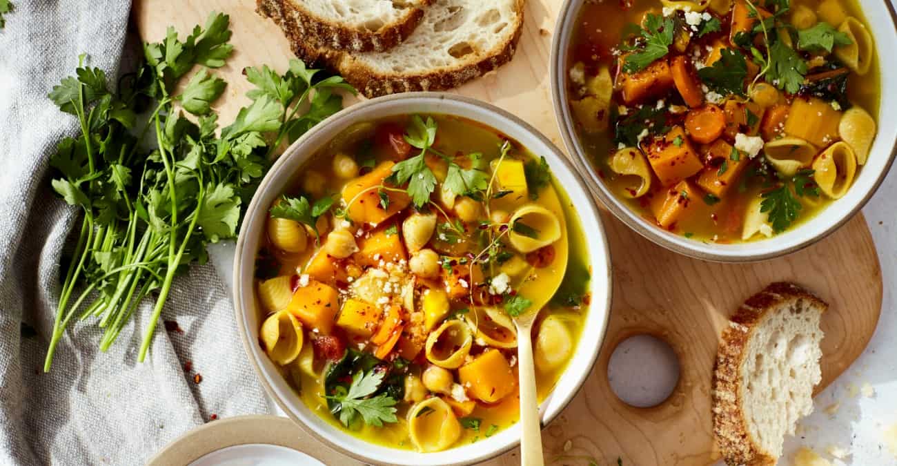 Orange Goddess Vegetable Minestrone Soup - Patricia Bannan, MS, RDN