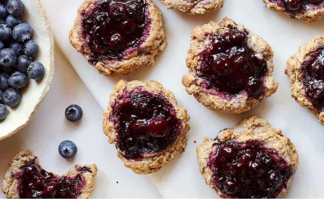 Homemade Blueberry Ginger Jam Scones