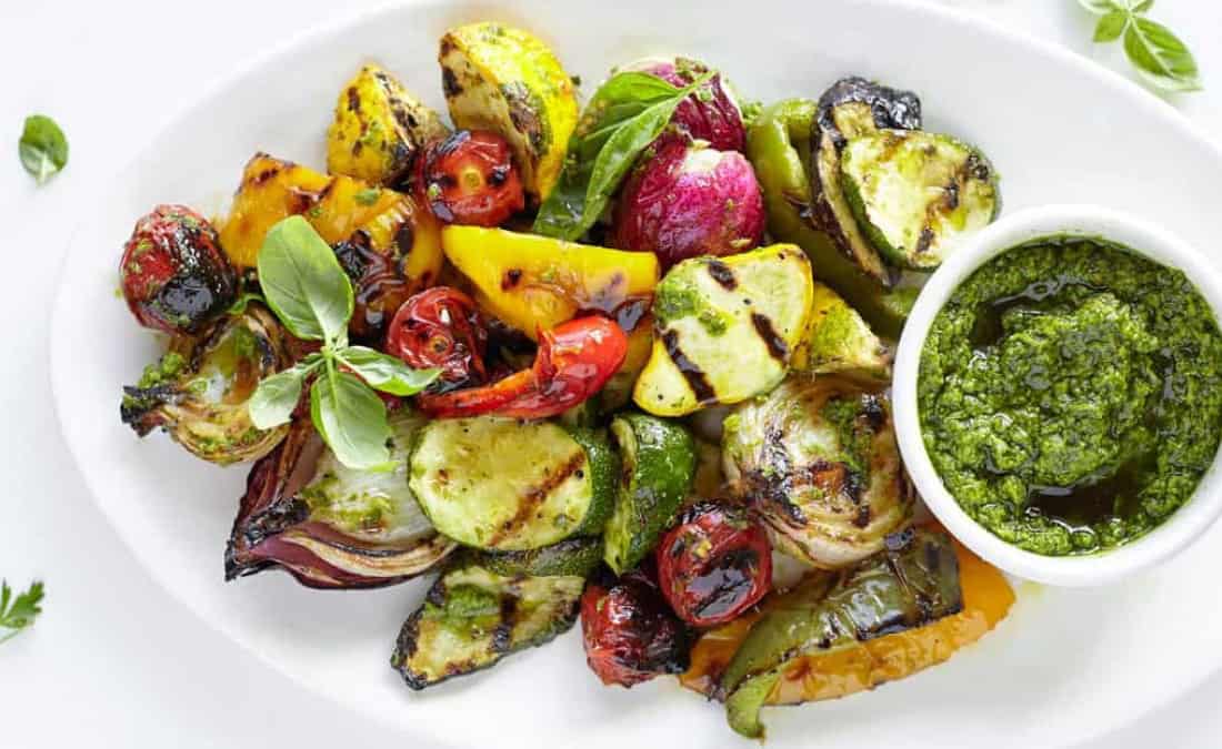 Salsa Verde Grilled Vegetables