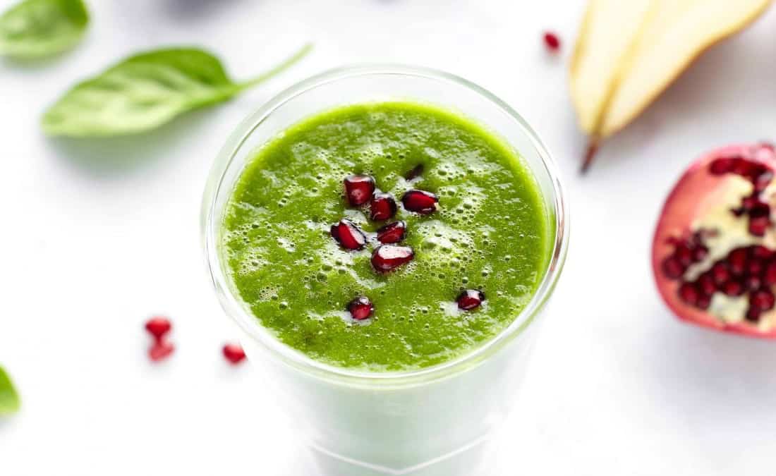 Pear and Pomegranate Green Smoothie