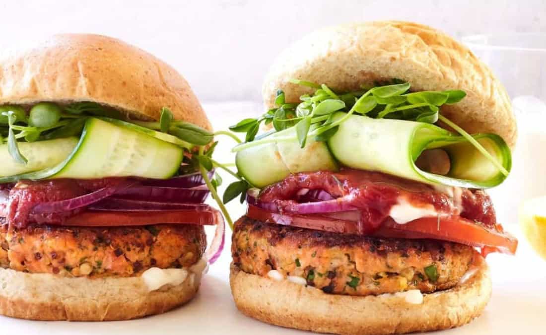 Simple Skillet Salmon Burgers