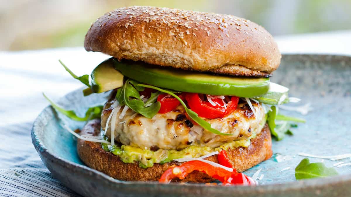 Red Chile and Cheese Stuffed Turkey Burgers - Patricia Bannan, MS, RDN