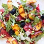 grilled peach and watermelon salad