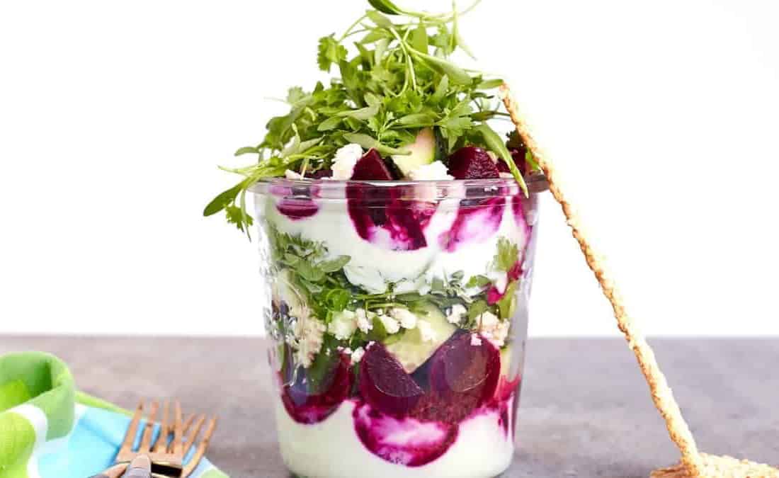 Savory Beet and Cucumber Yogurt Parfait