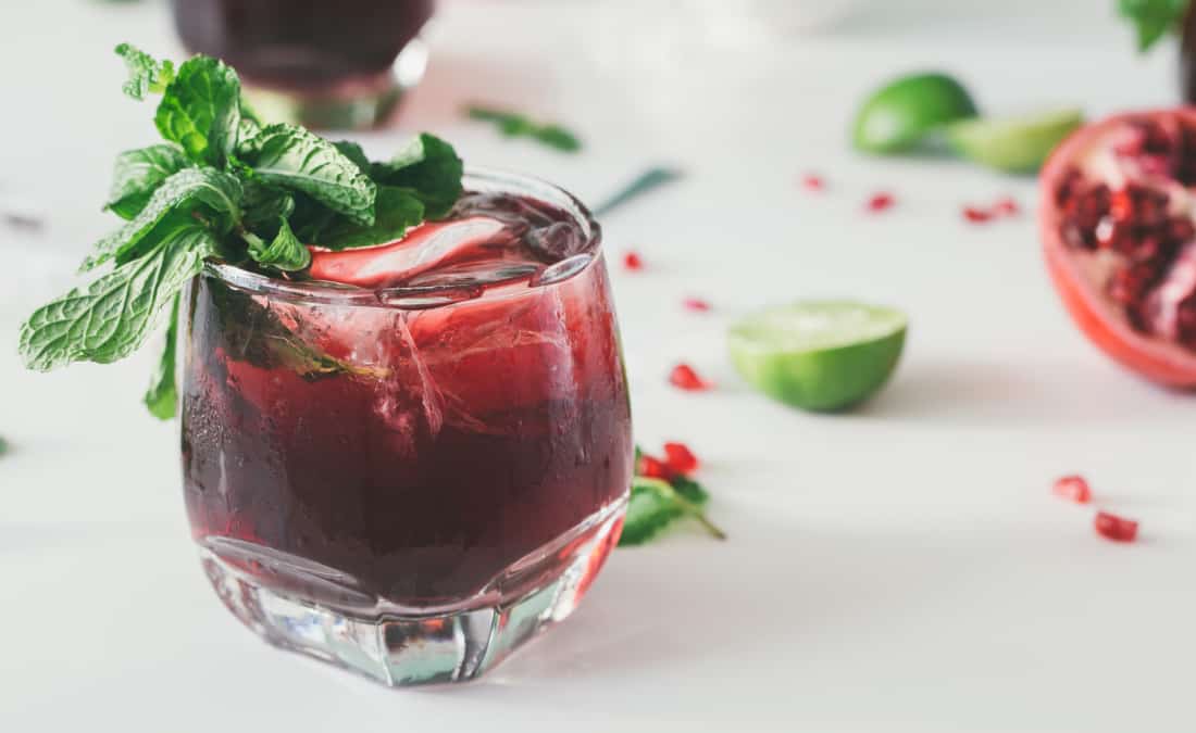 Pomegranate Ginger Mojito Mocktail