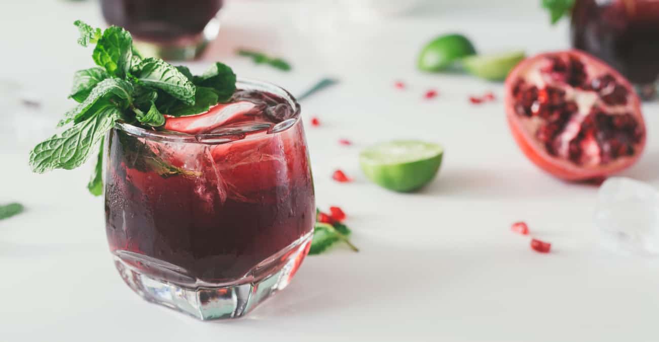 Pomegranate Ginger Mojito Mocktail - Patricia Bannan, MS, RDN