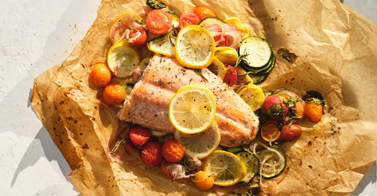 Fish en Papillote with Vegetables, Fresh Herbs, and Lemon - Patricia Bannan, MS, RDN