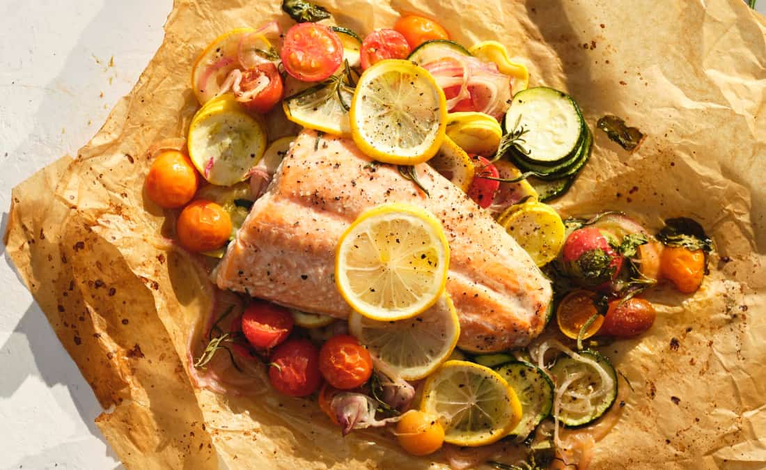 Fish en Papillote with Vegetables, Fresh Herbs, and Lemon