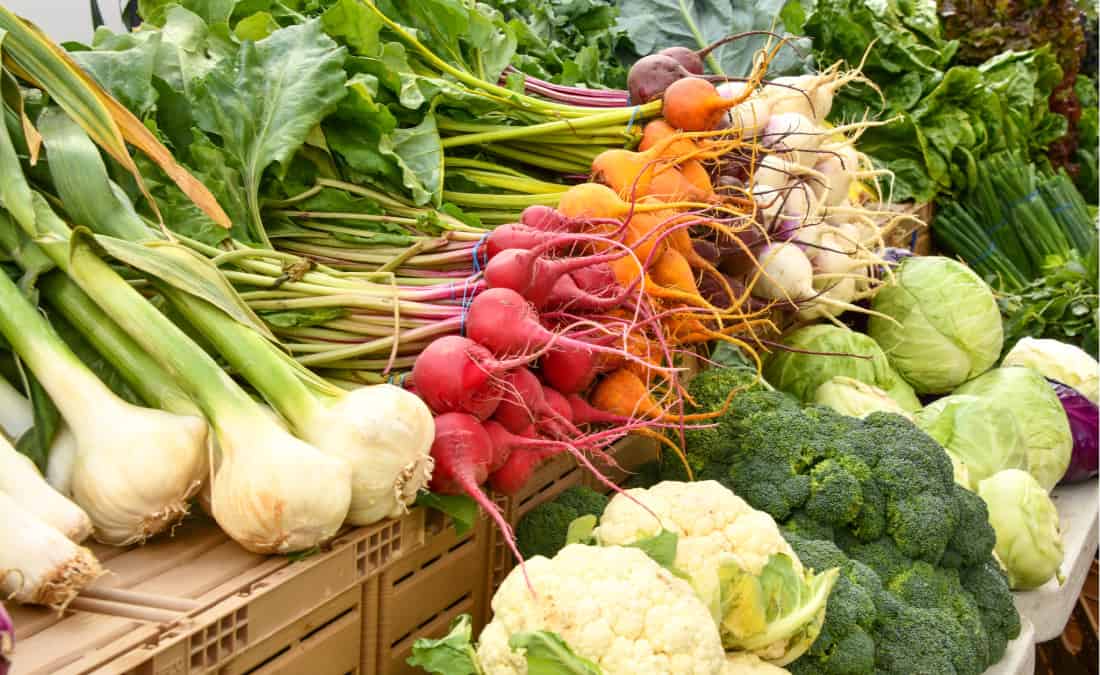 low sodium vegetables at the farmers market