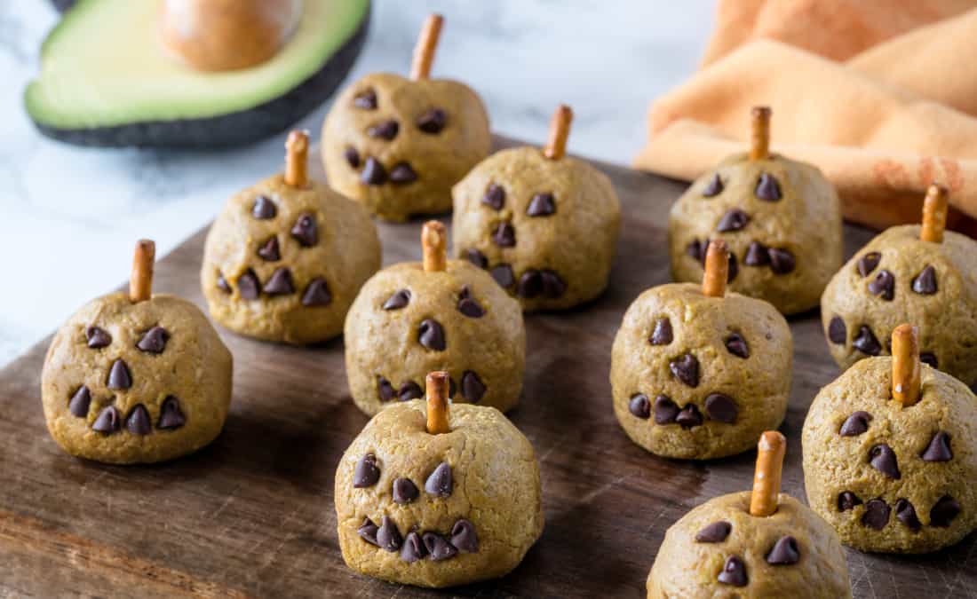 Avocado Halloween Pumpkin Balls