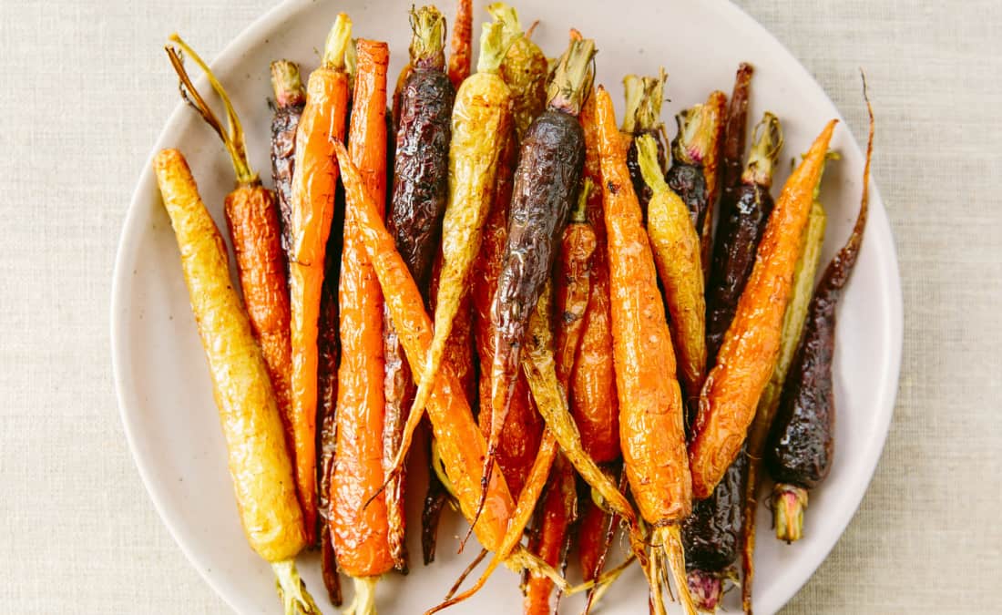 Roasted Carrots with Bone Broth and Maple