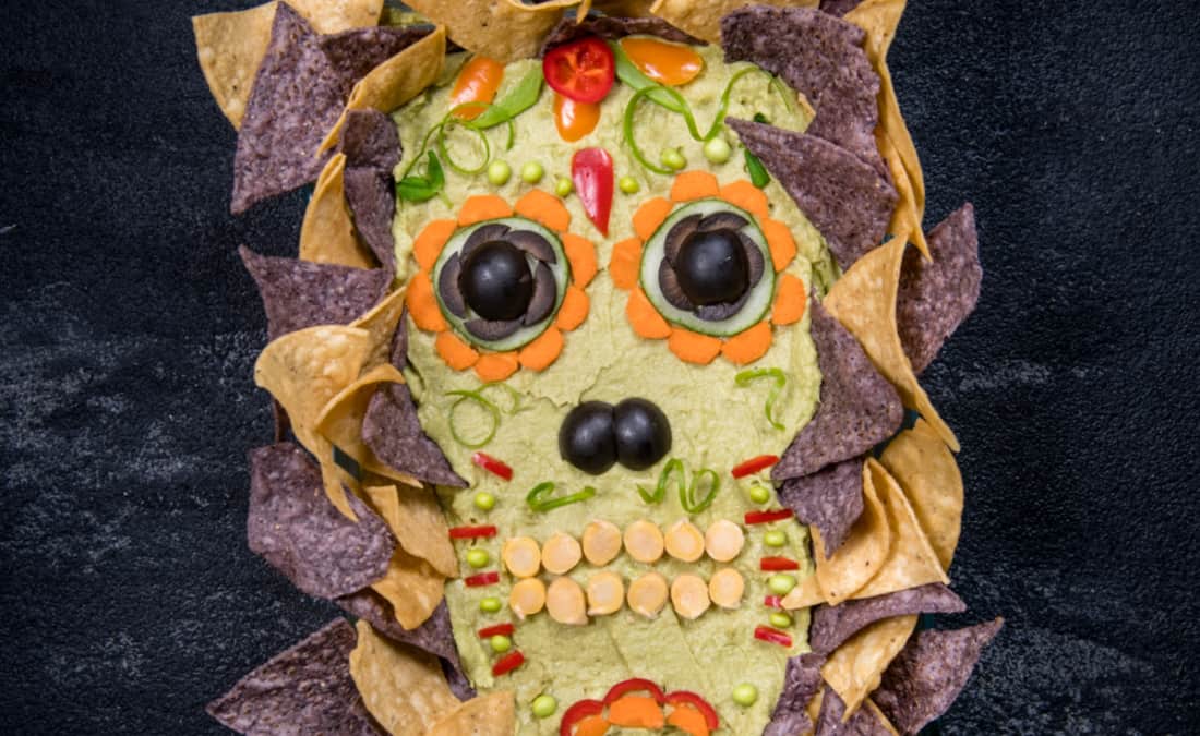 Day of the Dead Avocado Hummus