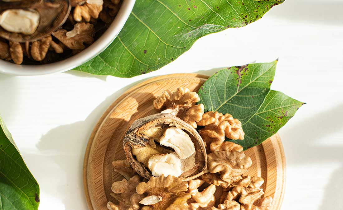 walnuts on plate
