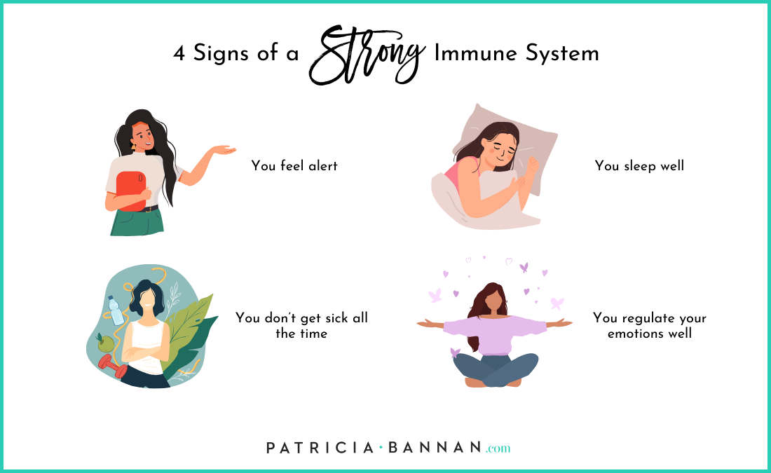 signs of a strong immune system graphic
