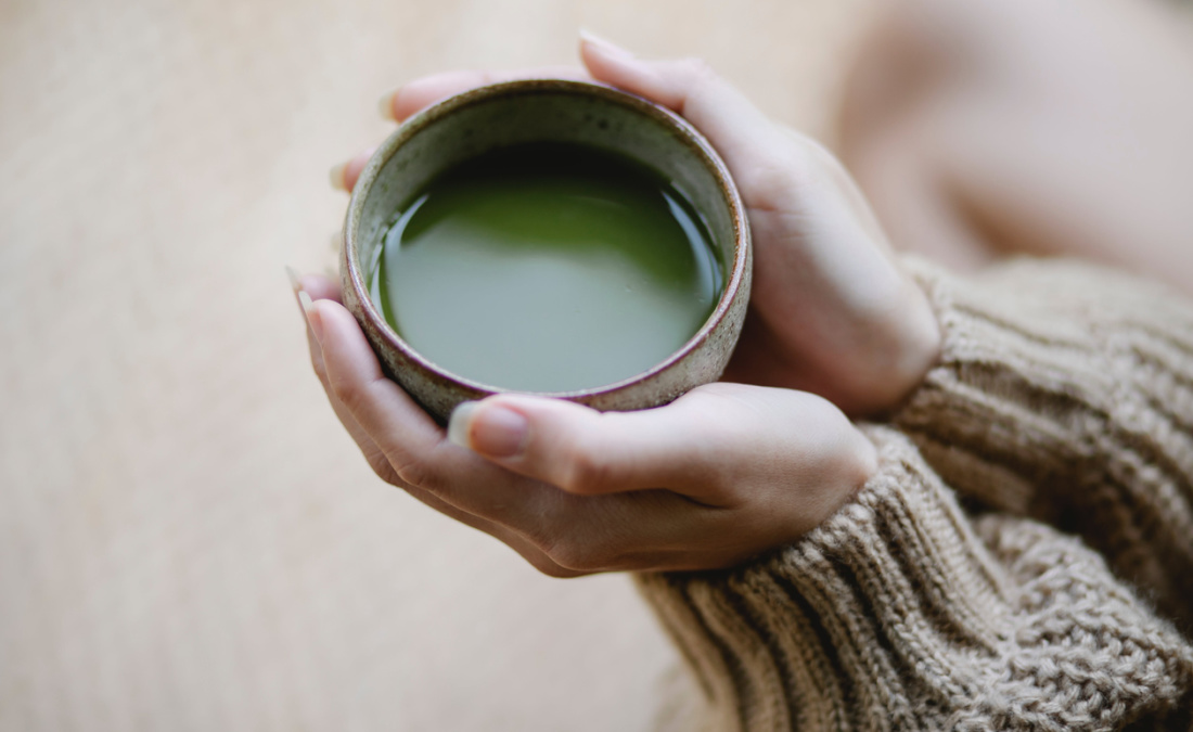 green tea in a cup