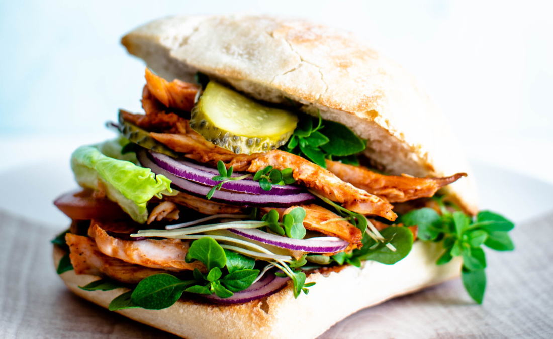 are sandwiches healthy with a veggie packed chicken sandwich