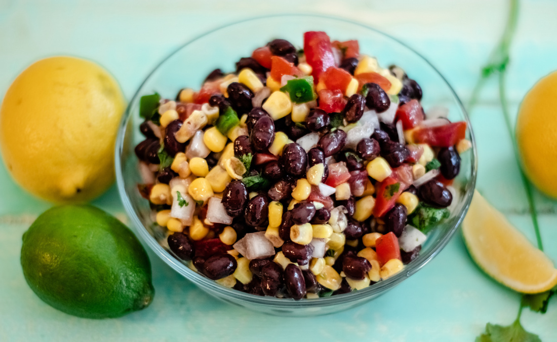 three bean salad high protein lunch idea