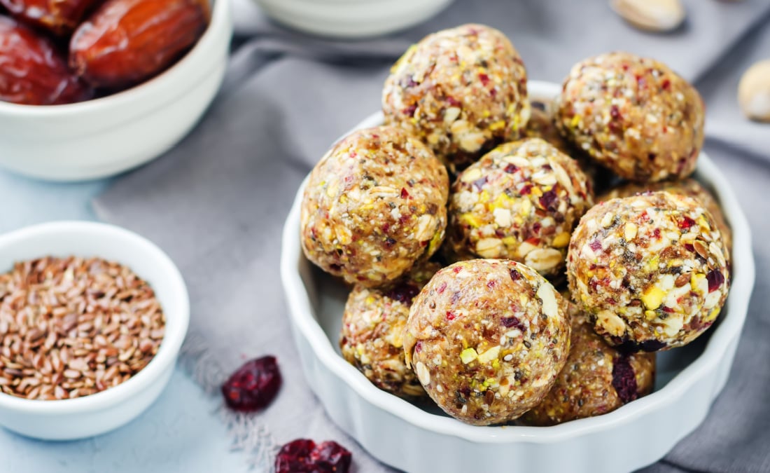 No-Bake Cranberry Pistachio Energy Bites