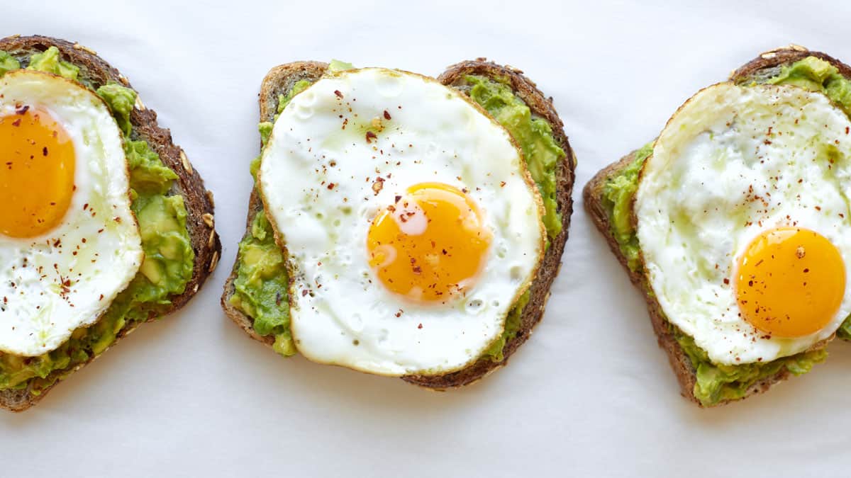 Sunny Side Up Avocado Toasts - Patricia Bannan, MS, RDN, image size:1200x675