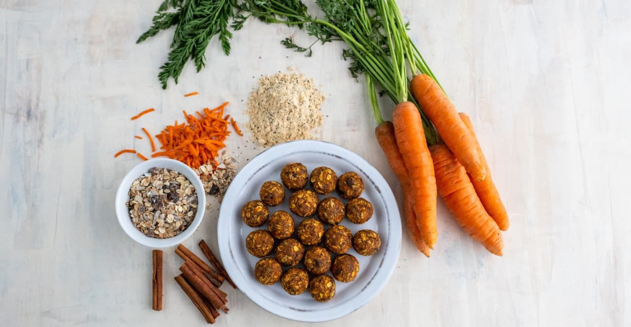 Spiced Carrot Cake Muesli Energy Poppers