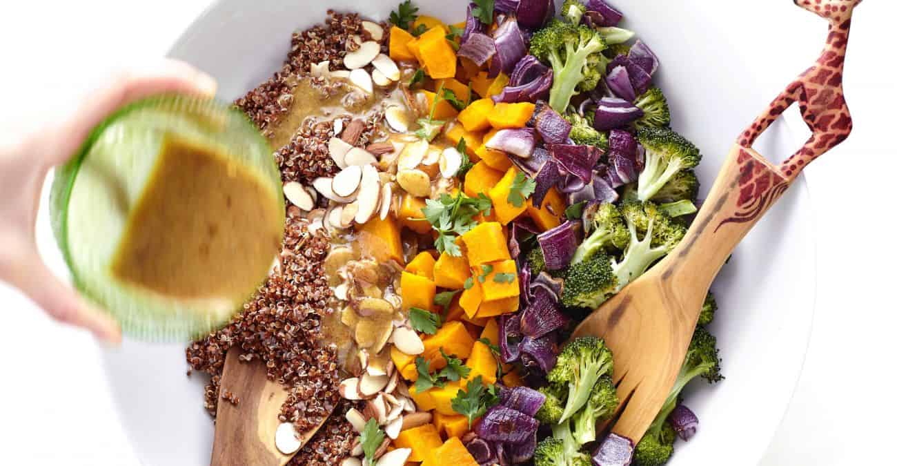 Red Kuri Squash and Quinoa Salad with Maple Dijon Dressing