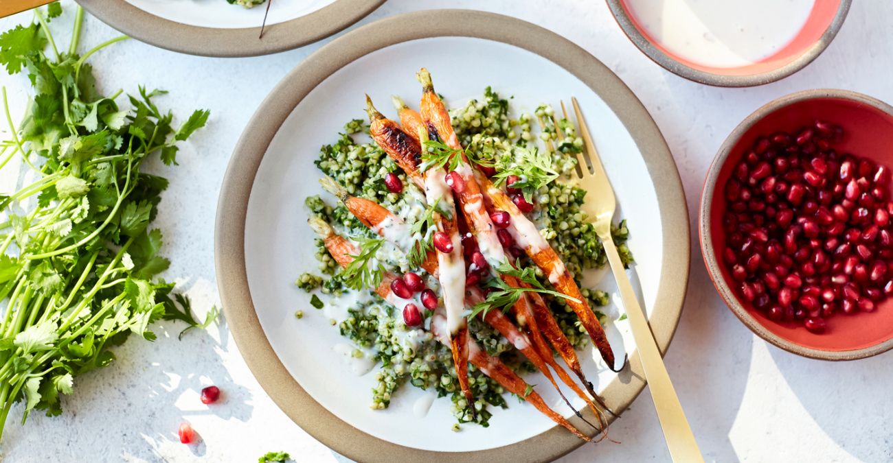 Gluten-Free Buckwheat Tabbouleh Salad with Roasted Carrots