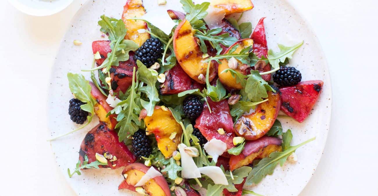 Grilled Peach and Watermelon Salad