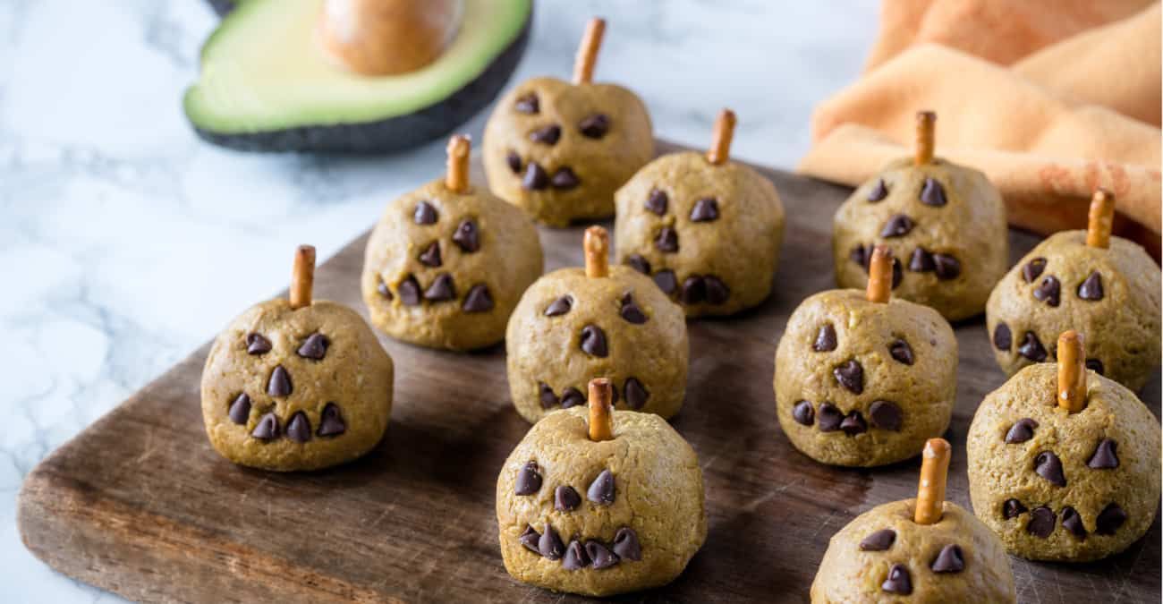 Avocado Halloween Pumpkin Balls