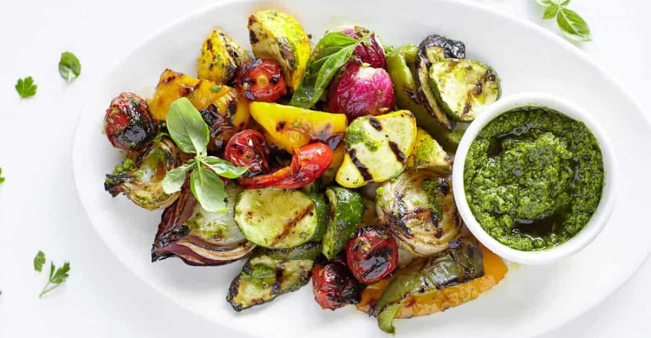 Salsa Verde Grilled Vegetables