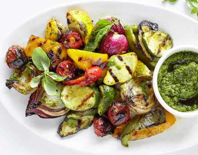 Salsa Verde Grilled Vegetables