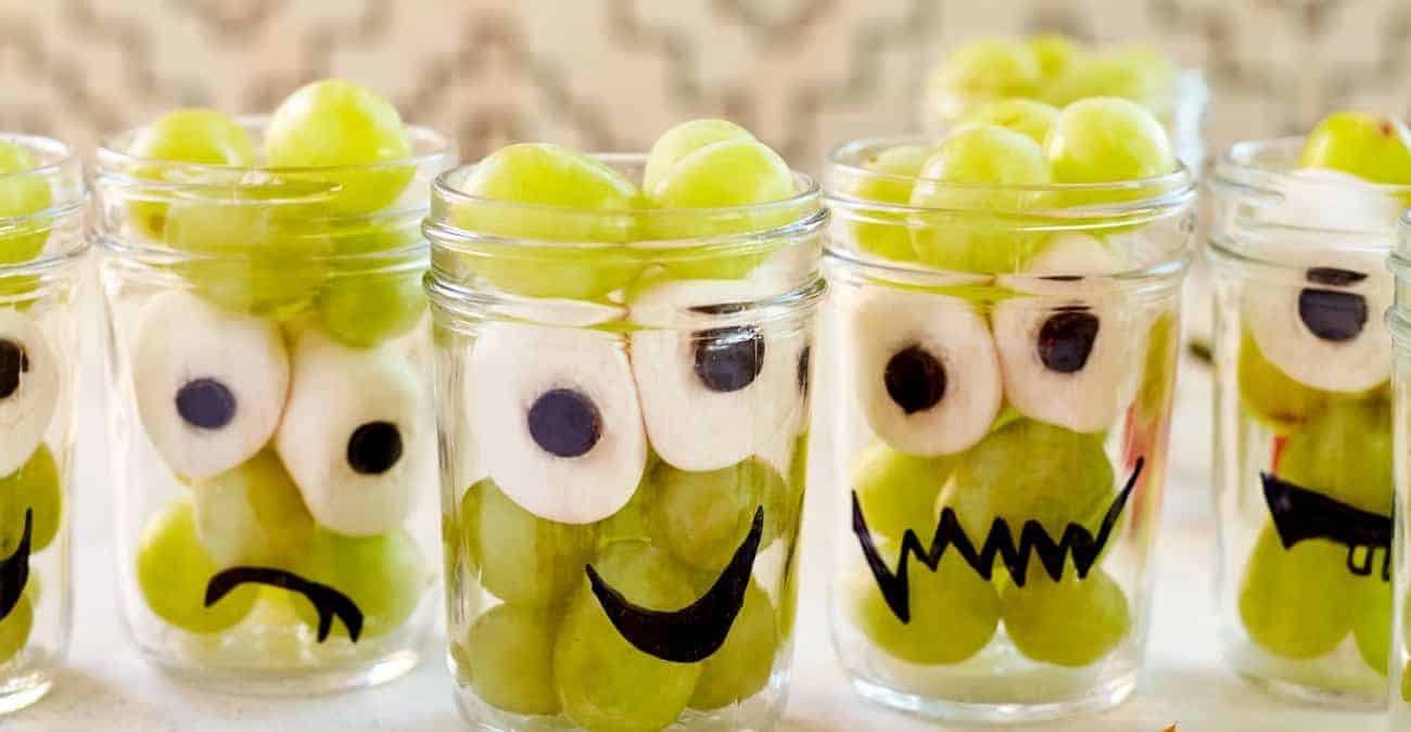 Spooky Halloween Grape Fruit Cups