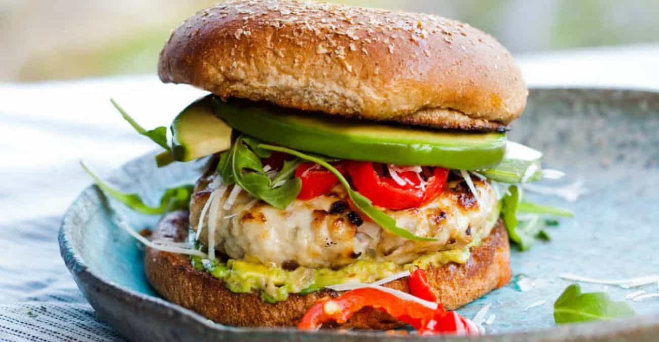 Red Chile and Cheese Stuffed Turkey Burgers