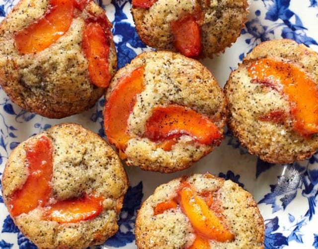Saucy Peach Poppy Seed Muffins