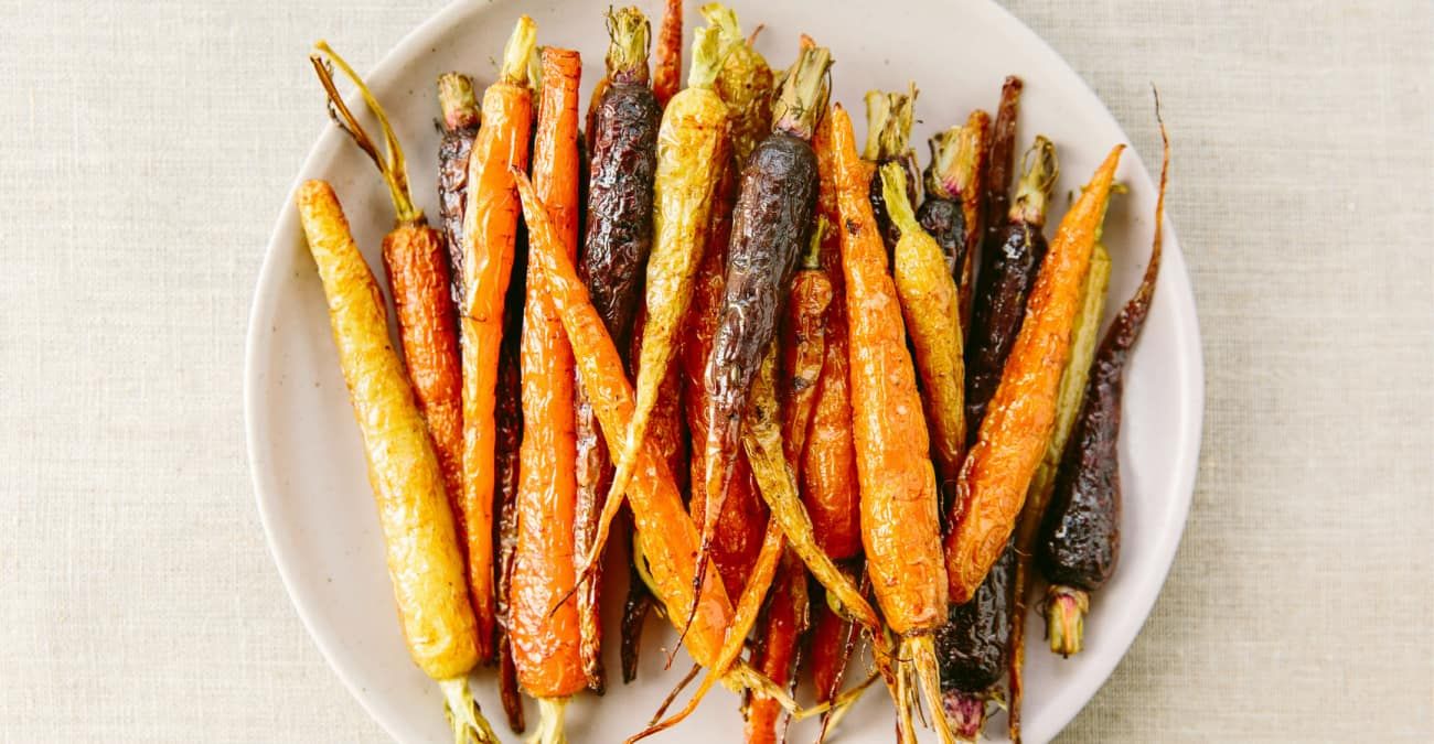 Roasted Carrots with Bone Broth and Maple