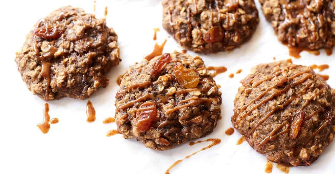 Banoffee Breakfast Cookies with Espresso Drizzle