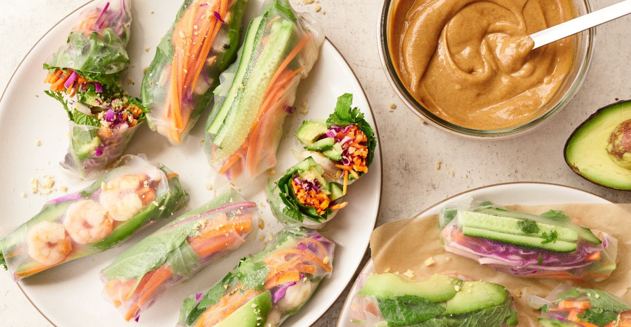 Thai Shrimp Rolls with Sweet Chili Peanut Sauce