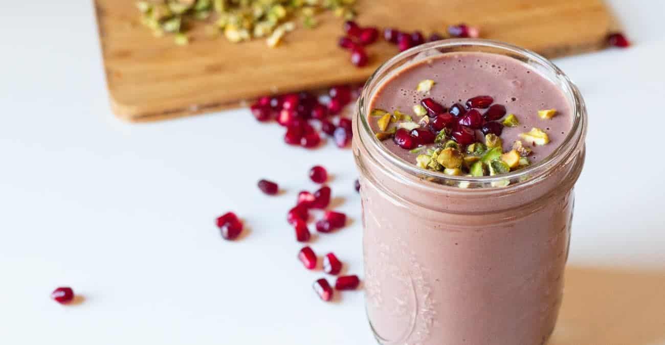 Pomegranate Cacao Breakfast Milkshake